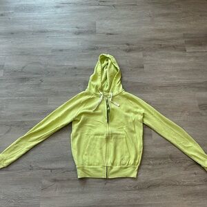 Lime green athletic zip up hoodie